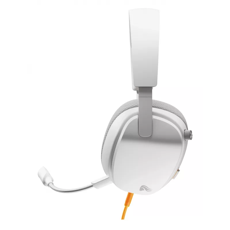 Glorious Gaming Glorious GHS Eternal - headset gaming estéreo para PC, PS5, PS4, Xbox, Switch - drivers angulares com afinação especial, microfone removível ajustável e cristalino, 3,5 mm - durável, conforto para todo o dia e noite - branco