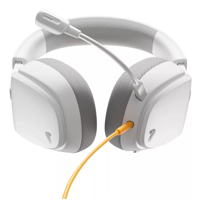 Glorious Gaming Glorious GHS Eternal - headset gaming estéreo para PC, PS5, PS4, Xbox, Switch - drivers angulares com afinação especial, microfone removível ajustável e cristalino, 3,5 mm - durável, conforto para todo o dia e noite - branco