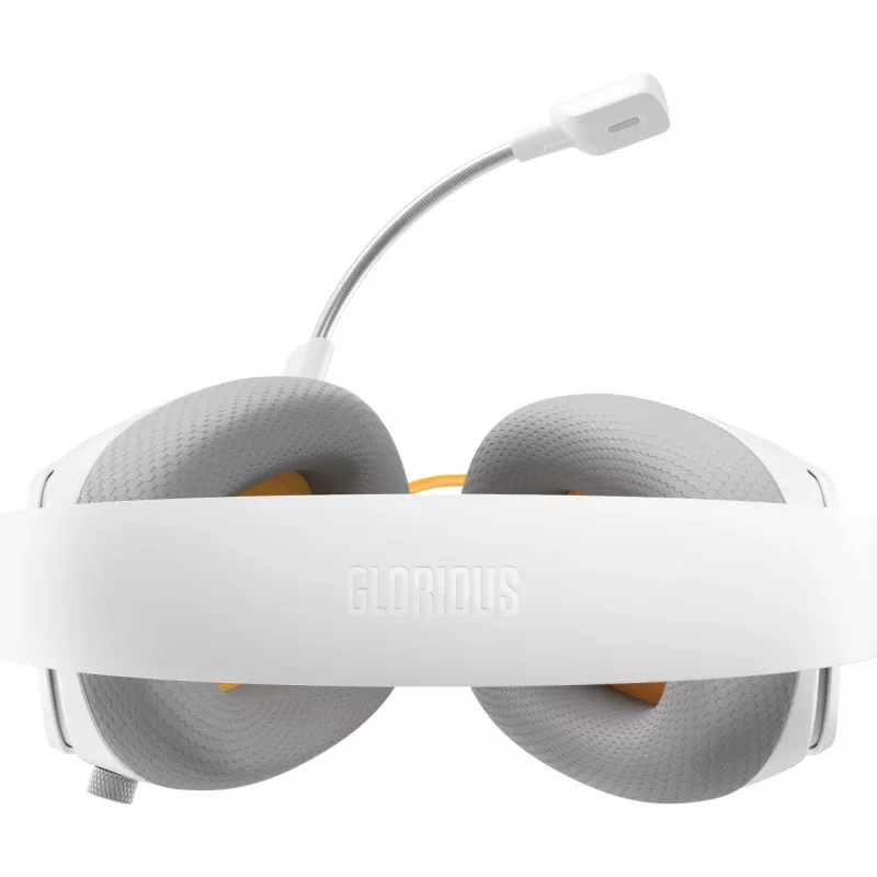Glorious Gaming Glorious GHS Eternal - headset gaming estéreo para PC, PS5, PS4, Xbox, Switch - drivers angulares com afinação especial, microfone removível ajustável e cristalino, 3,5 mm - durável, conforto para todo o dia e noite - branco