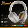 Glorious Gaming Glorious GHS Eternal - headset gaming estéreo para PC, PS5, PS4, Xbox, Switch - drivers angulares com afinação especial, microfone removível ajustável e cristalino, 3,5 mm - durável, conforto para todo o dia e noite - branco