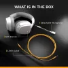 Glorious Gaming Glorious GHS Eternal - headset gaming estéreo para PC, PS5, PS4, Xbox, Switch - drivers angulares com afinação especial, microfone removível ajustável e cristalino, 3,5 mm - durável, conforto para todo o dia e noite - branco
