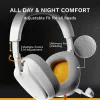 Glorious Gaming Glorious GHS Eternal - headset gaming estéreo para PC, PS5, PS4, Xbox, Switch - drivers angulares com afinação especial, microfone removível ajustável e cristalino, 3,5 mm - durável, conforto para todo o dia e noite - branco