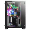 Mars Gaming MCV3 preto Custom XXL torre gaming E-ATX janela frontal e lateral em vidro temperado estrutura modular de câmara dupla