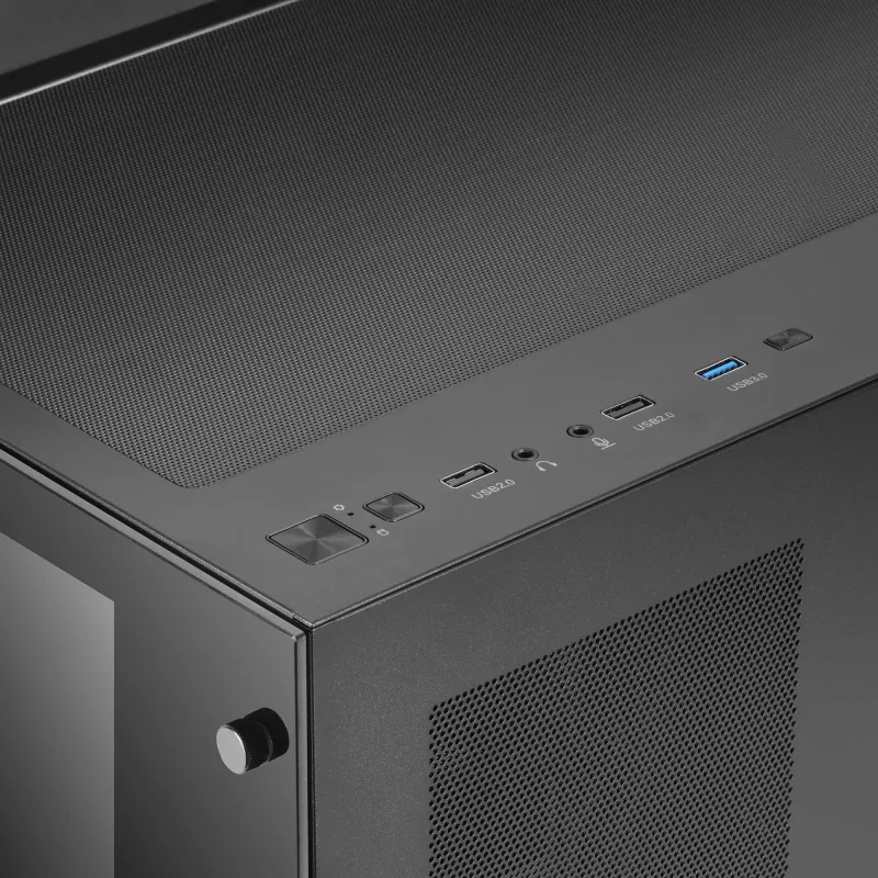 Mars Gaming MCV3 preto Custom XXL torre gaming E-ATX janela frontal e lateral em vidro temperado estrutura modular de câmara dupla