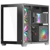 Mars Gaming MCV3 preto Custom XXL torre gaming E-ATX janela frontal e lateral em vidro temperado estrutura modular de câmara dupla