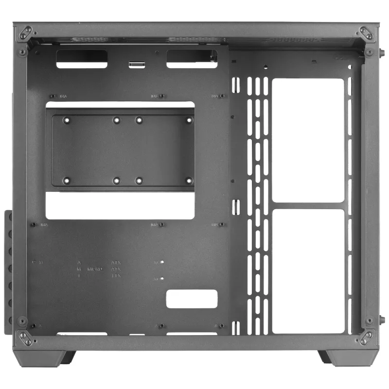 Mars Gaming MCV3 preto Custom XXL torre gaming E-ATX janela frontal e lateral em vidro temperado estrutura modular de câmara dupla