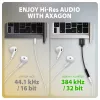 Axagon ADA-HA adaptador de áudio USB-A para jack de 3,5 mm Hi-Res DAC, 384 kHz/32 Bit, estéreo