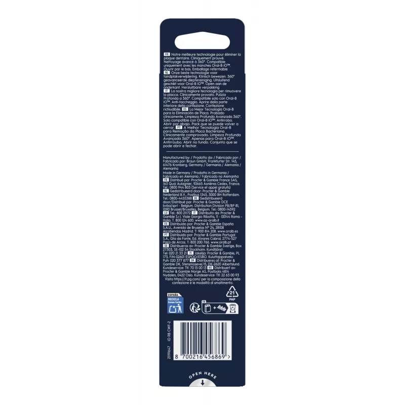 Oral-B 80782596 cabeça de escova de dentes 2 unid. branco
