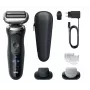 Máquina de barbear com aparador BRAUN Series 7 72-N1620s — 3 cabeças de corte, bateria Li-Ion, 60 min. de autonomia, molhado e seco, Preto