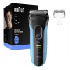 Máquina de barbear elétrica BRAUN Series 3 3040 recarregável preto/azul, modelo 3040