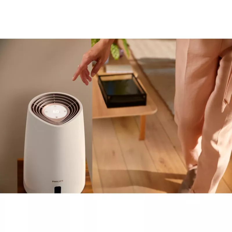 Humidificador Philips HU3916/10 3 L ultrassónico, 25 W, branco/rosé gold, 250×250×375 mm
