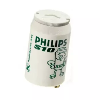 Arrancador de lâmpada Philips S10 4–65W SIN 220–240V branco, 21,5×40,3 mm, 65 W