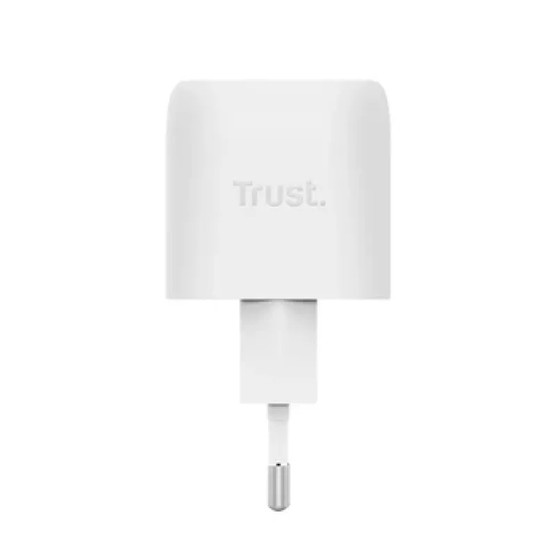Carregador Trust Maxo 30W USB-C GaN para interiores carregamento rápido branco