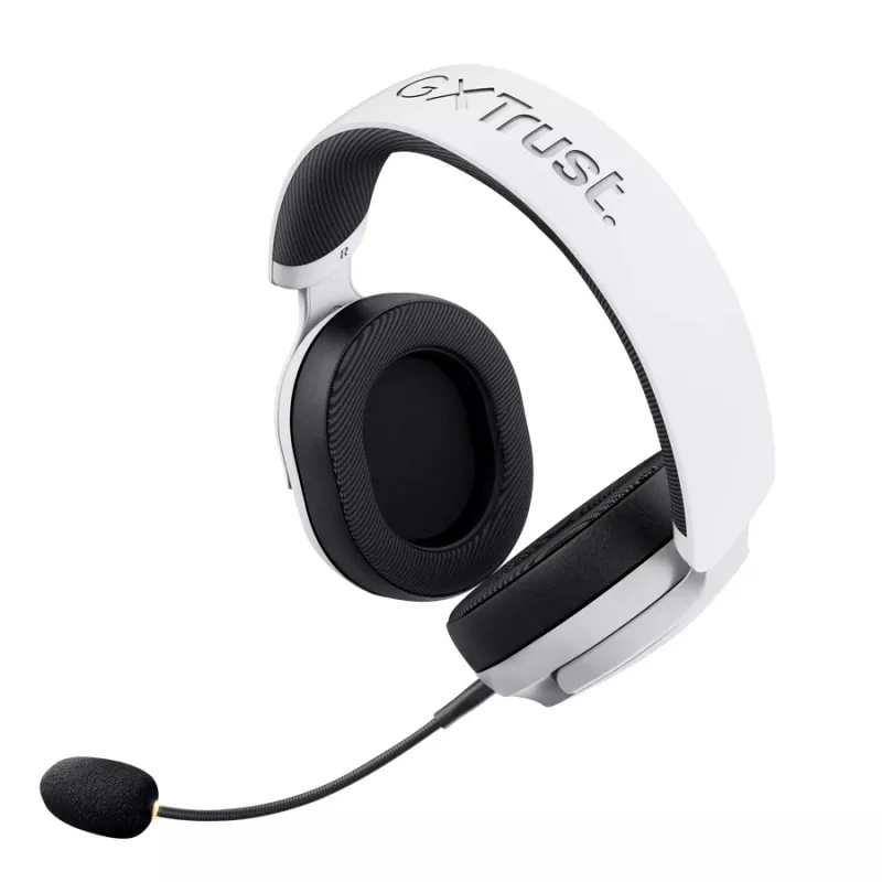 Headset Trust GXT 499 Forta com fios e sem fios arco de cabeça gaming branco
