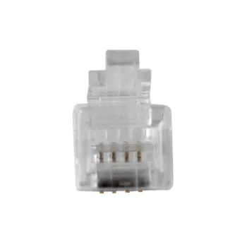 Conector modular ACT RJ10 (4P/4C) para cabo plano