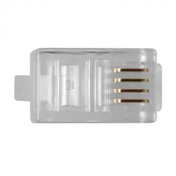 Conector modular ACT RJ10 (4P/4C) para cabo plano