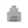 Conector modular ACT RJ11 (6P/4C) para cabo redondo com condutores maciços