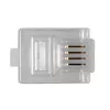 Conector modular ACT RJ11 (6P/4C) para cabo redondo com condutores maciços