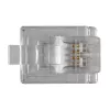 Conector modular ACT RJ11 (6P/4C) para cabo redondo com condutores maciços