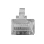 Conector modular ACT RJ45 (8P/8C) para cabo redondo com condutores maciços