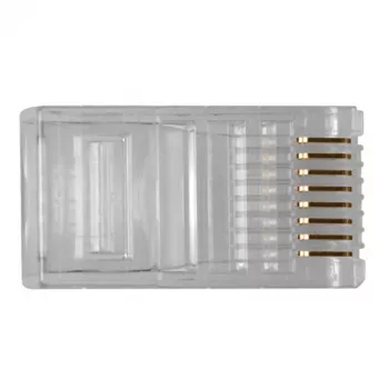 Conector modular ACT RJ45 (8P/8C) para cabo redondo com condutores maciços