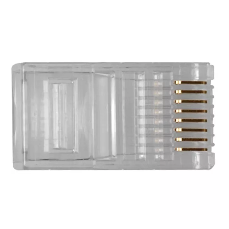 Conector modular ACT RJ45 (8P/8C) para cabo redondo com condutores maciços