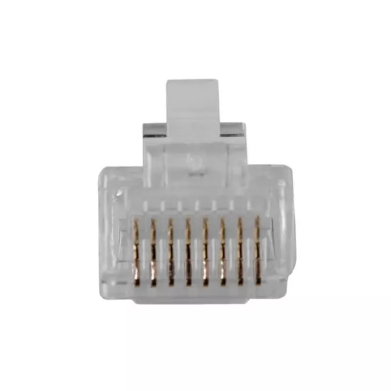 Conector modular ACT RJ45 (8P/8C) para cabo redondo com condutores maciços