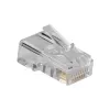 Conector modular ACT RJ45 (8P/8C) para cabo redondo com condutores maciços