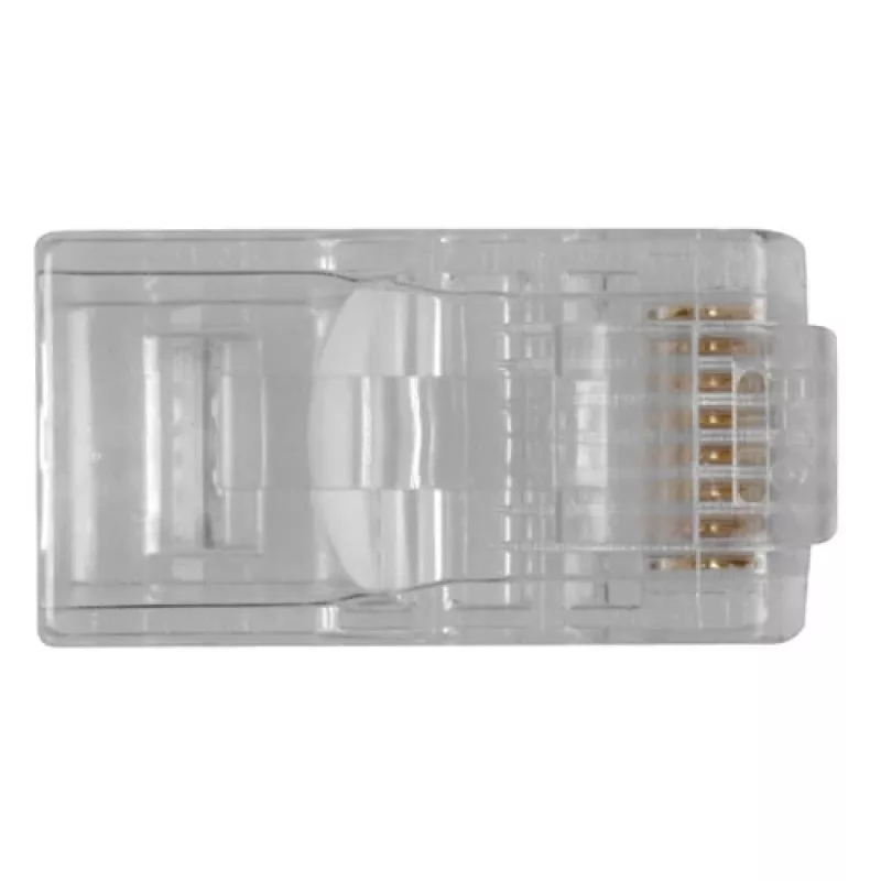 Conector modular ACT RJ45 (8P/8C) para cabo redondo com condutores maciços