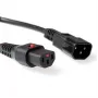 Cabo de alimentação ACT C13 IEC Lock C14 preto 1 m PC1024 230 V 10 A