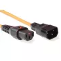 Cabo de alimentação ACT C13 IEC Lock C14 laranja 3 m PC942 230V 10A