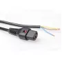 Cabo de alimentação ACT C13 IEC Lock extremidade aberta preto 2 m PC1025 230 V 10 A