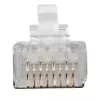 Conector modular blindado ACT RJ45 (8P/8C) CAT6A para cabo redondo com condutores rígidos ou flexíveis