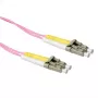 Cabo de patch de fibra ótica ACT 25 metros LSZH Multimodo 50/125 OM4 Duplex com fichas LC