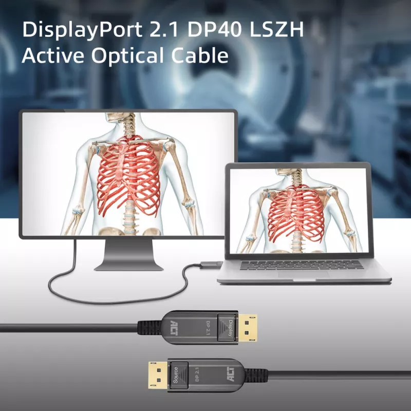 Cabo DisplayPort ACT AK4174 40 m preto