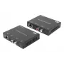 Conjunto extensor de áudio ACT AC7710 — digital/analógico sobre Cat5e/Cat6 com DAC, TOSLINK I/O, até 300 m, alimentado por USB 5V