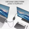 Adaptador ACT HDMI para conector fêmea USB Type-C, 4K@60Hz. Comprimento do cabo: 0,25 m, Ligação 1: USB Type-C, Ligação 2: HDMI + USB. Quantidade por embalagem: 1 unid.