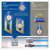 ACT Azul 35 metros S/FTP CAT6A B2ca PoE++ 100W cabo de instalação sólido pré-montado, ficha RJ45 – conector fêmea