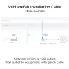 ACT CAT6A S/FTP B2ca PoE++ 100W cabo de instalação sólido pré-montado com ficha RJ45–conector fêmea, 55 m (FB0155)