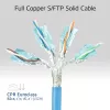 ACT Azul 65 metros S/FTP CAT6A B2ca PoE++ 100W cabo de instalação sólido pré-montado, ficha RJ45 – conector fêmea