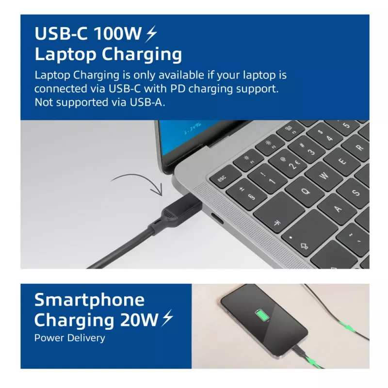 ACT docking station universal USB-C 4K, para 3 monitores HDMI/DisplayPort, DisplayLink