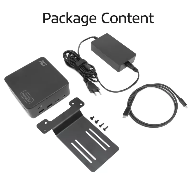 ACT docking station universal USB-C 4K, para 3 monitores HDMI/DisplayPort, DisplayLink