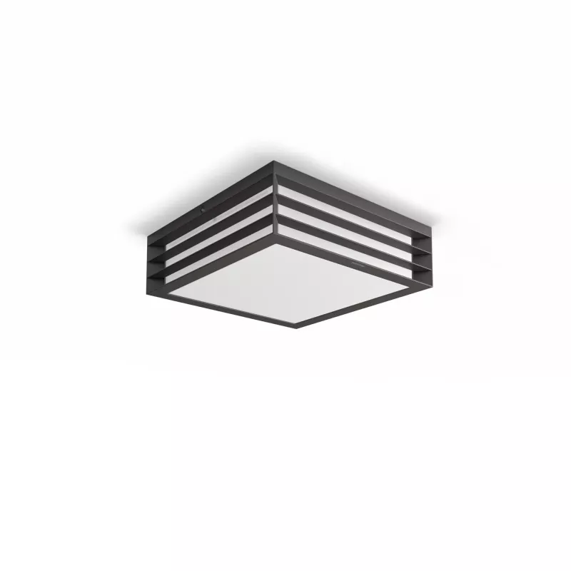 Philips myGarden Moonshine plafonier 28W E27 sem lâmpada, aplique de parede exterior, antracite, alumínio, plástico, IP44, jardim, terraço, II