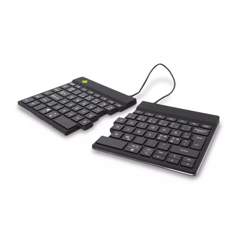 R-Go Tools teclado ergonómico R-Go Split Break com software de pausas, teclado dividido ergonómico, QWERTY (NÓRDICO), Bluetooth, preto