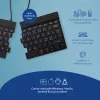 R-Go Tools teclado ergonómico R-Go Split Break com software de pausas, teclado dividido ergonómico, QWERTY (NÓRDICO), Bluetooth, preto