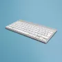 R-Go Tools teclado ergonómico R-Go Compact Break, teclado compacto com software de pausas, QWERTZ (CH), Bluetooth, branco