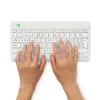 R-Go Tools teclado ergonómico R-Go Compact Break, teclado compacto com software de pausas, QWERTZ (CH), Bluetooth, branco