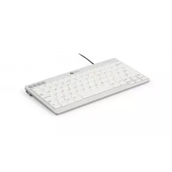 BakkerElkhuizen UltraBoard 950 V2 UK Qwerty, com fios, USB, interruptores de tesoura, QWERTY, cinzento escuro, cinzento claro