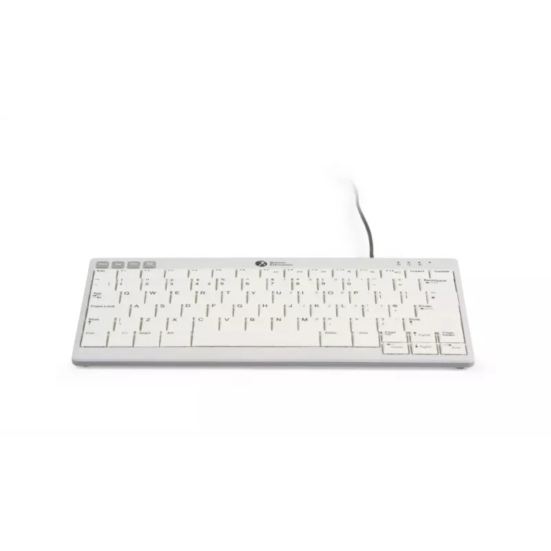 BakkerElkhuizen UltraBoard 950 V2 UK Qwerty, com fios, USB, interruptores de tesoura, QWERTY, cinzento escuro, cinzento claro