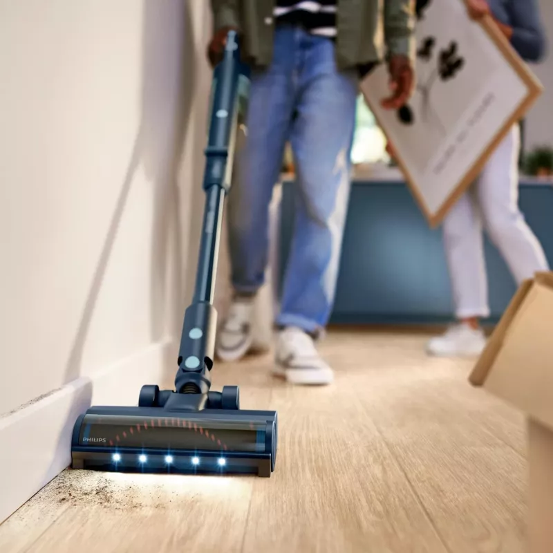 Aspirador vertical Philips XC5242/10 — a bateria, sem saco, depósito de pó 0,27 L, Li‑Ion 25,2 V, para pisos duros e macios (sálvia)